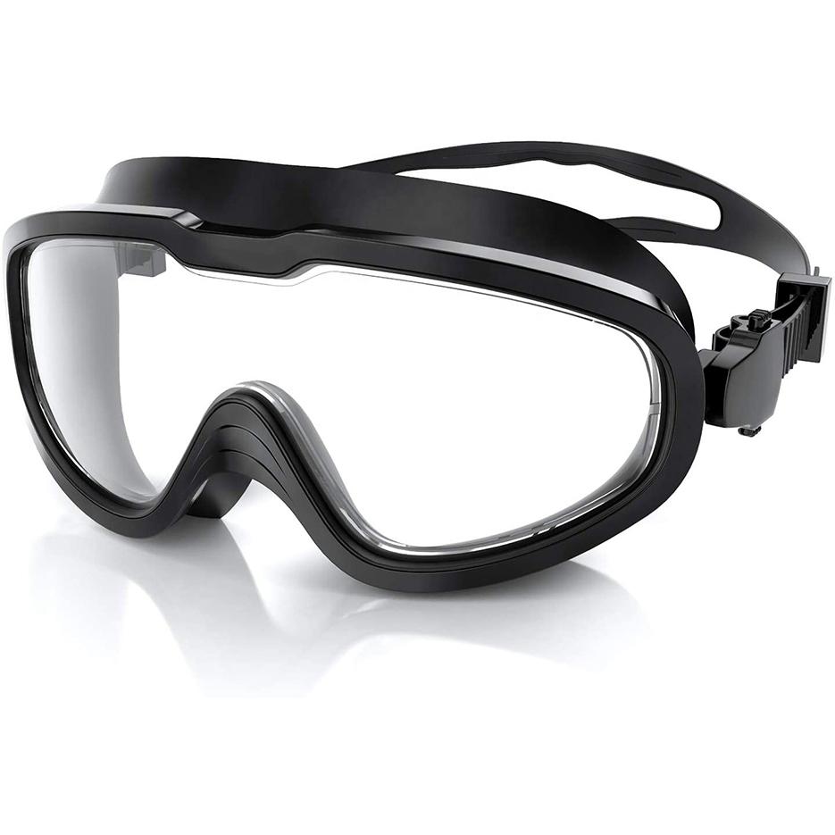Factory Supply Hot Selling Wide View Swim Goggles Swim Cap Sets for Kids Adults чёрный