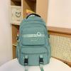 Solid Color Schoolbag Female Backpack Student Large Capacity Backpack