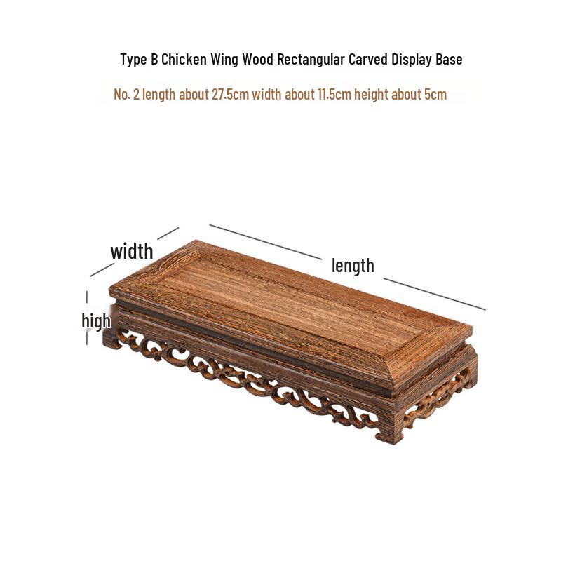 Base en Bois Massif Wengé et Palissandre pour Ornements Artisanaux: Vase, Pot en pierre, Bonsaï, Statue de Bouddha, Support d'exposition pour théière