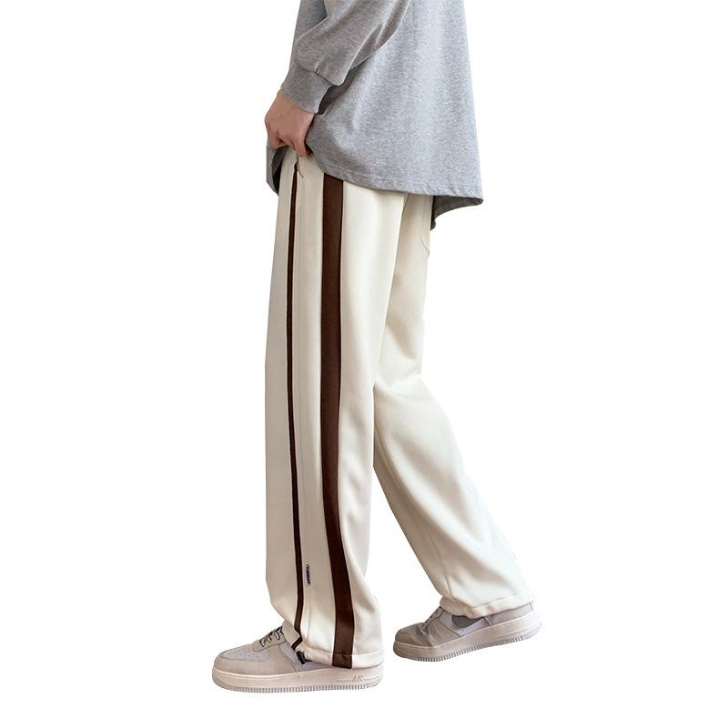 Teen Middle School Students Straight Loose Casual Pants Slightly Wide Lengthened Thickened Sweatpants