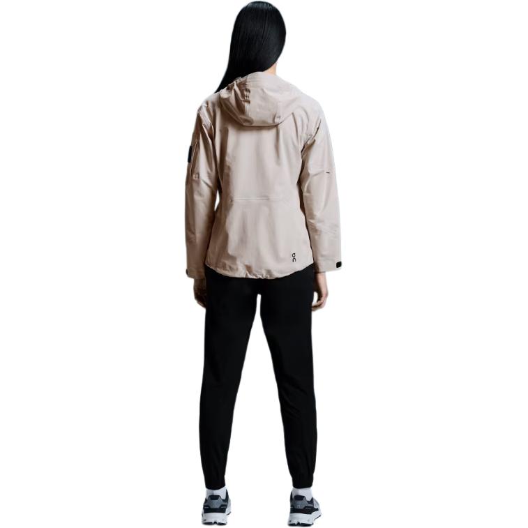 On Trek Waterproof Breathable Lightweight Durable Hooded Jacket Women Jacket Gray White 1WE10380554