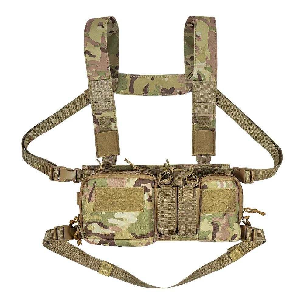 Tactische borstvest Rig Bag Field Training Vest Multifunctionele camouflageband met meerdere zakken Outdoor Camping CS Match Pack