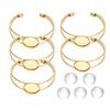 10-teiliges Set Armbandrohlinge mit Glascabochons für DIY-Armbänder, Rohlinge für Fassungen, Schmuckzubehör