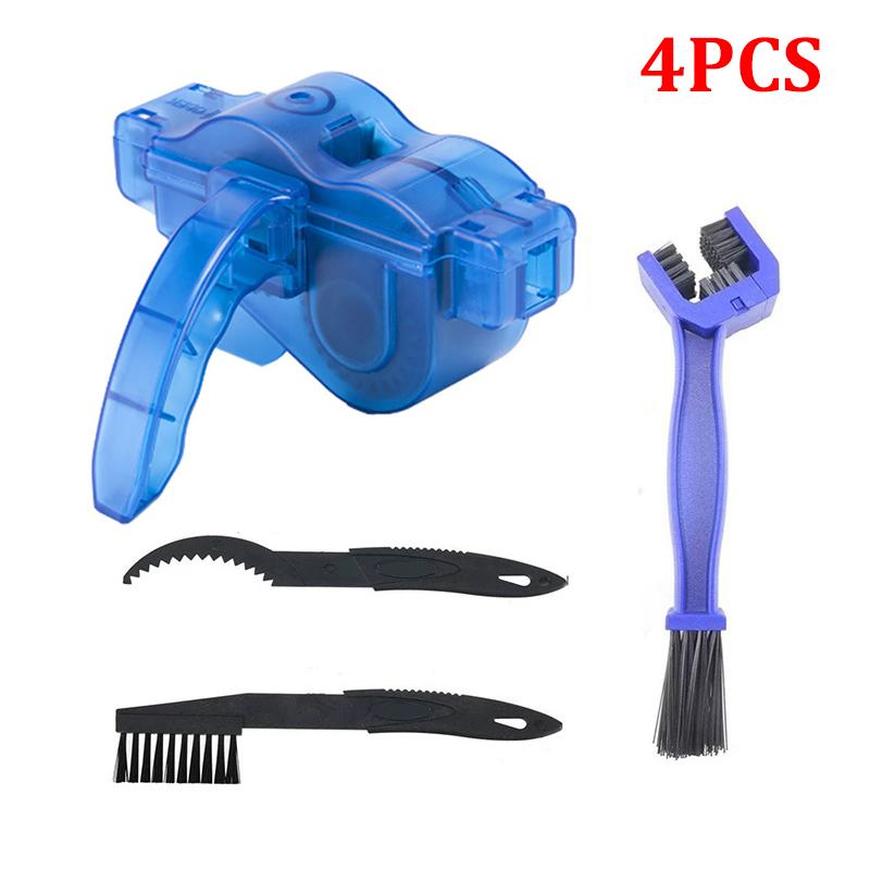 

Портативный очиститель цепи велосипеда Щетки для велосипеда Набор щеток для чистки цепи велосипеда Набор для чистки горного велосипеда Аксессуары для велосипеда 4Pcs Set Brushes