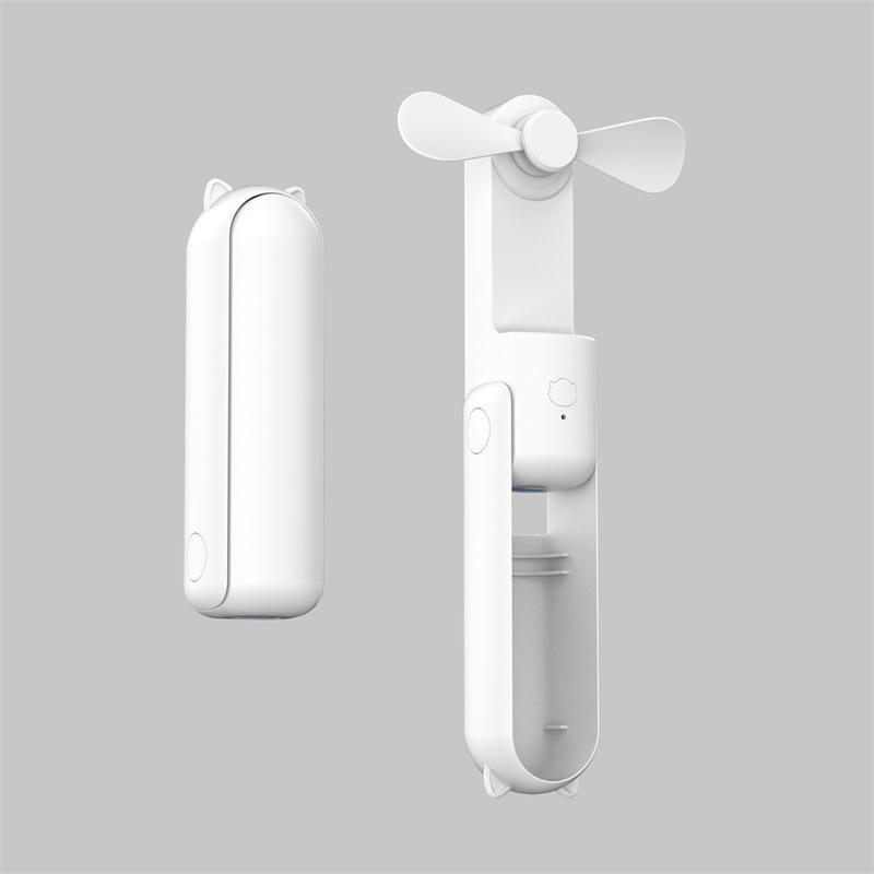 

Portable Mini Handheld Rechargeable Fan - Silent & Foldable for Office or Desktop 35x37x119mm