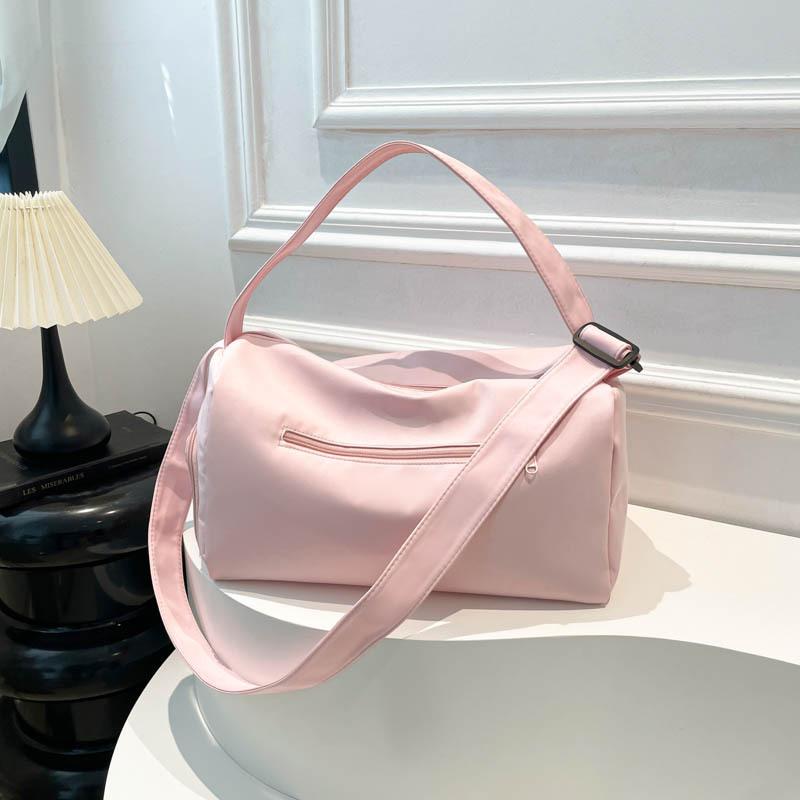 

Solid color simple casual travel bag nylon light dry and wet separation fitness bag large capacity Korean version luggage storage bag