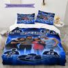 Außerhalb des Campus Charakter Gruppenfoto Druck 3-teiliges Bettbezug-Set Hockey Romantik Bettwäsche Schlafzimmer Heimdekoration Ohne Kissenkern