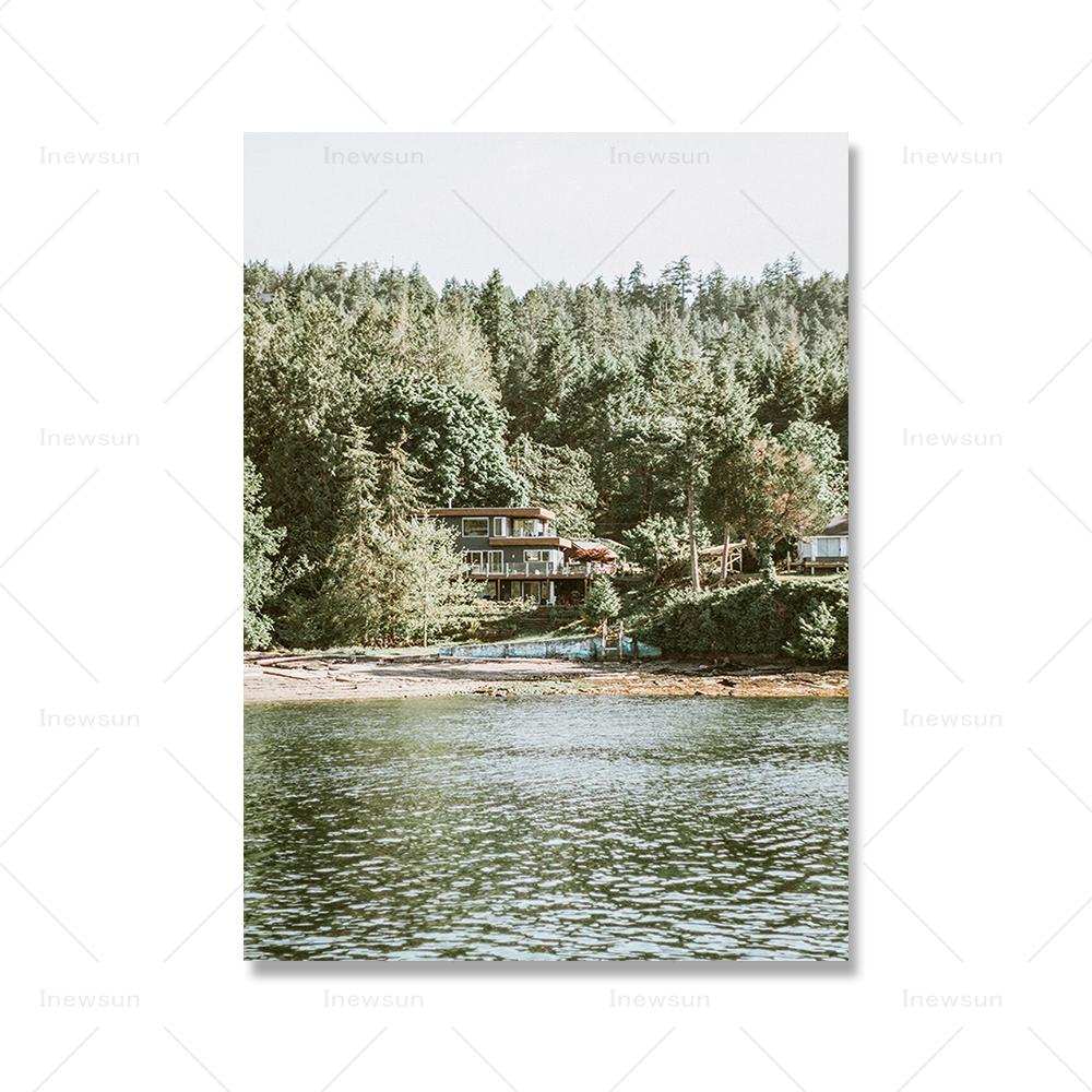 Kanada Natur Galerie Wandposter Reise Kunstdruck Kanadischer See Leinwandgemälde Nordisches Wohnzimmer Heimdekor Bilder