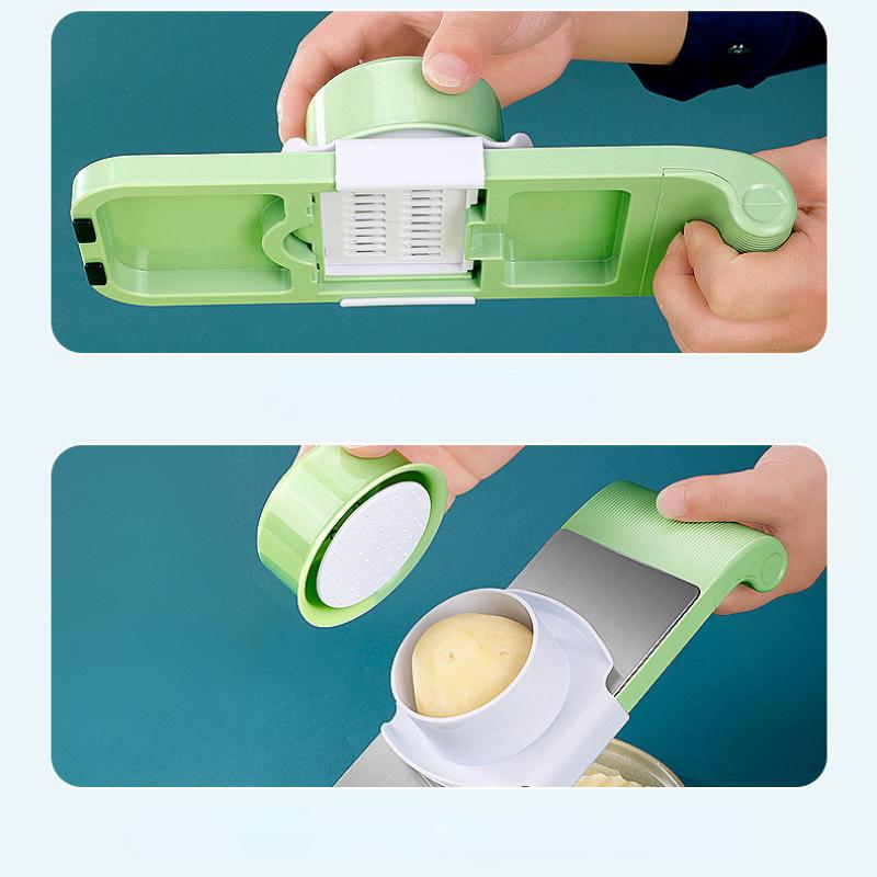 Fashion Household Multifunctional Kitchen Vegetable Cutter. Dicing and Shredding Stainless Steel Hand-guard Slicing Planer
