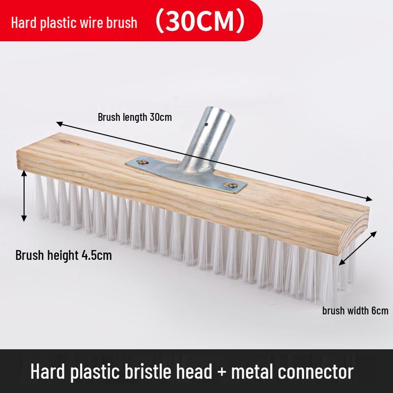 Long-Handled Stainless Steel Wire Brush for Household Floor and Toilet Cleaning