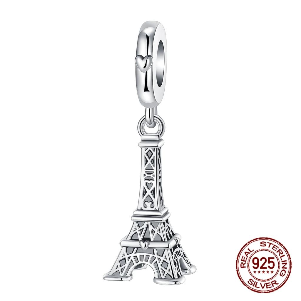 S925 Sterlingsilber Kamera Eiffelturm Flugzeug Reise Charms Perlen Passen Original Armbänder DIY Jubiläumsschmuck Frauen