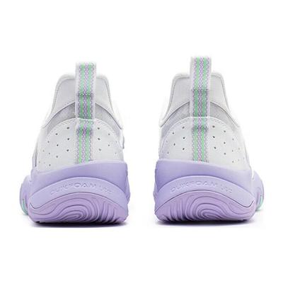 361 LAVA Cushioning, Wear Resistant Low Top Basketball Shoes Men's White Purple 672321111-1
