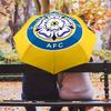 1 PC Automatic Folding Umbrella - Leeds Football Club Pattern Portable Foldable Design With 8 Ribs Christmas Birthday Gifts