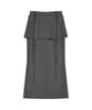 Ohos Layered Wool Skirt / Gray