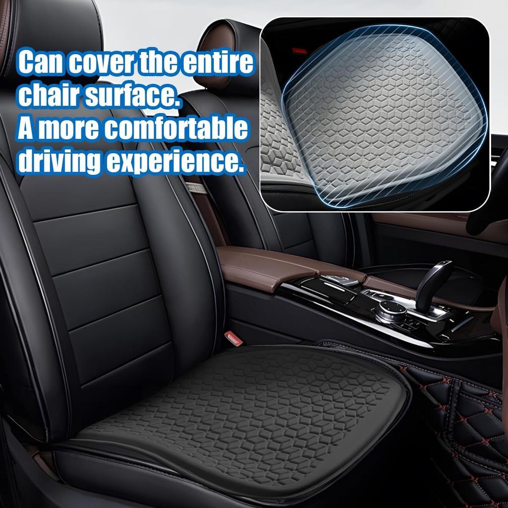 Gel Car Seat Cushion, Non-Slip & Comfortable Automotive Chair Protector Pad For Driving, Breathable Vehicle Interior Mat Cover Accessories, Universal