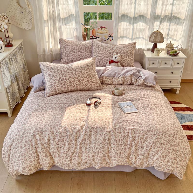 Yongyouwan A-class Puff Foam Simple Four Piece Set Soft and Skin Friendly Student Dormitory Single Three Piece Set Four Seasons Set