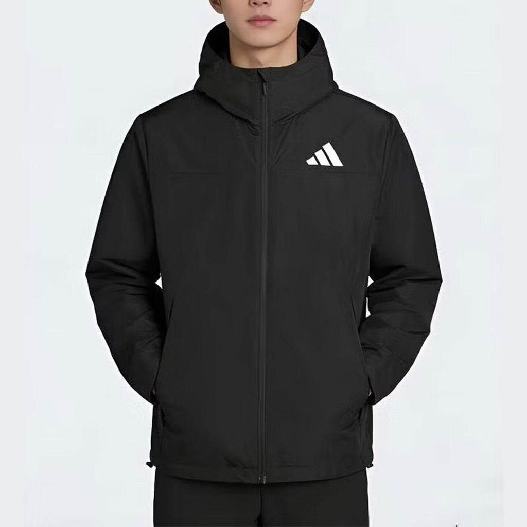 Adidas Jackets Unisex Black Hooded Non Detachable Moderate Other IB7052