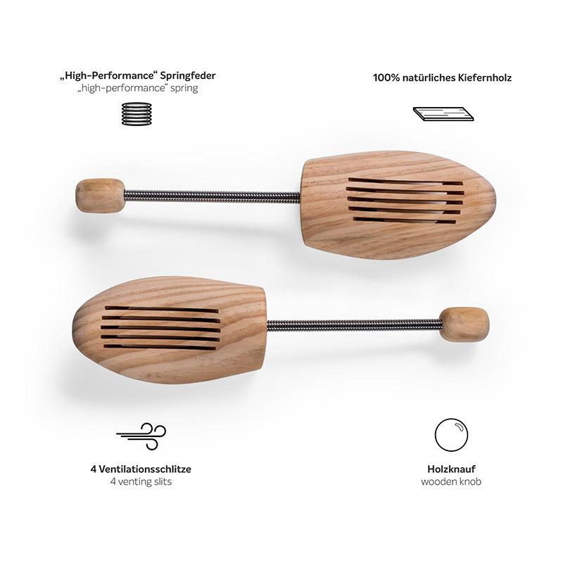 Wooden Shoe Stretcher Men Women Internal Support Shoe Tree Anti Deformation Shoe Trees Shaping Anti Wrinkle Shoe Lasts 2Pcs/4Pcs