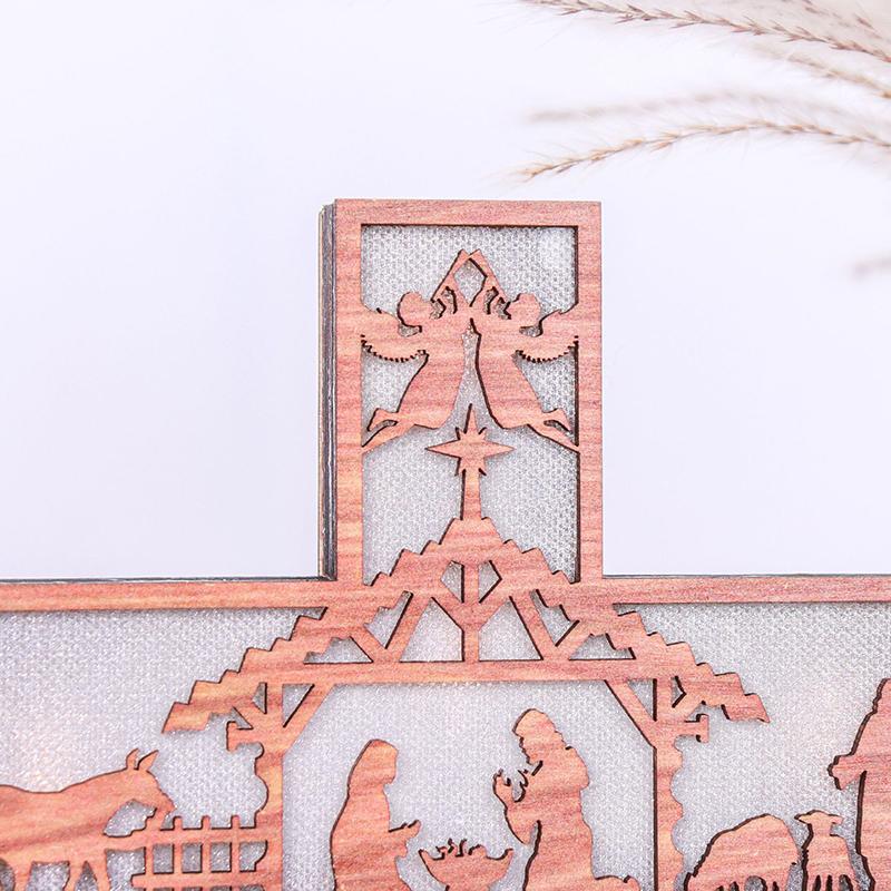 

Wooden Christian Icons Cross Decoration Home Wood Carving Crafts Decorative Ornaments Church Utensils Christian Cross Wood Jesus 1pcs