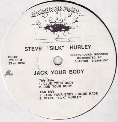 12-Zoll Schallplatte STEVE "SILK" HURLEY - Jack Your Body UN101 Underground 1986 US Dance & Electronica Gebraucht