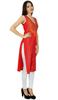 Bimba Womens Sleeveless Straight Cotton Kurta Printed Kurti Indian Summer