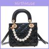Elegant Pvc Queens Bag Small Crossbody Purse With Diamond Stitch For Daily Use