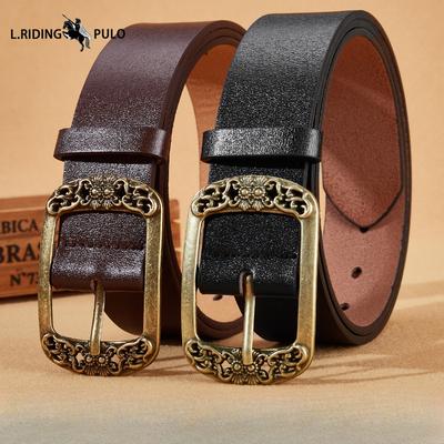 Herren Gürtel Dornschließe Gürtel Britisch Retro Business Mode Vielseitig Passend Jeansgürtel