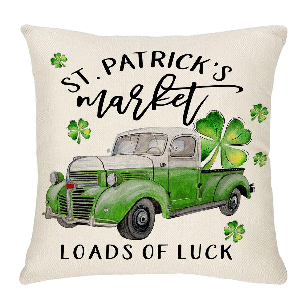 St. Patrick's Day Throw Pillows National Day Sofa Cushion Covers Linen Throw Pillows