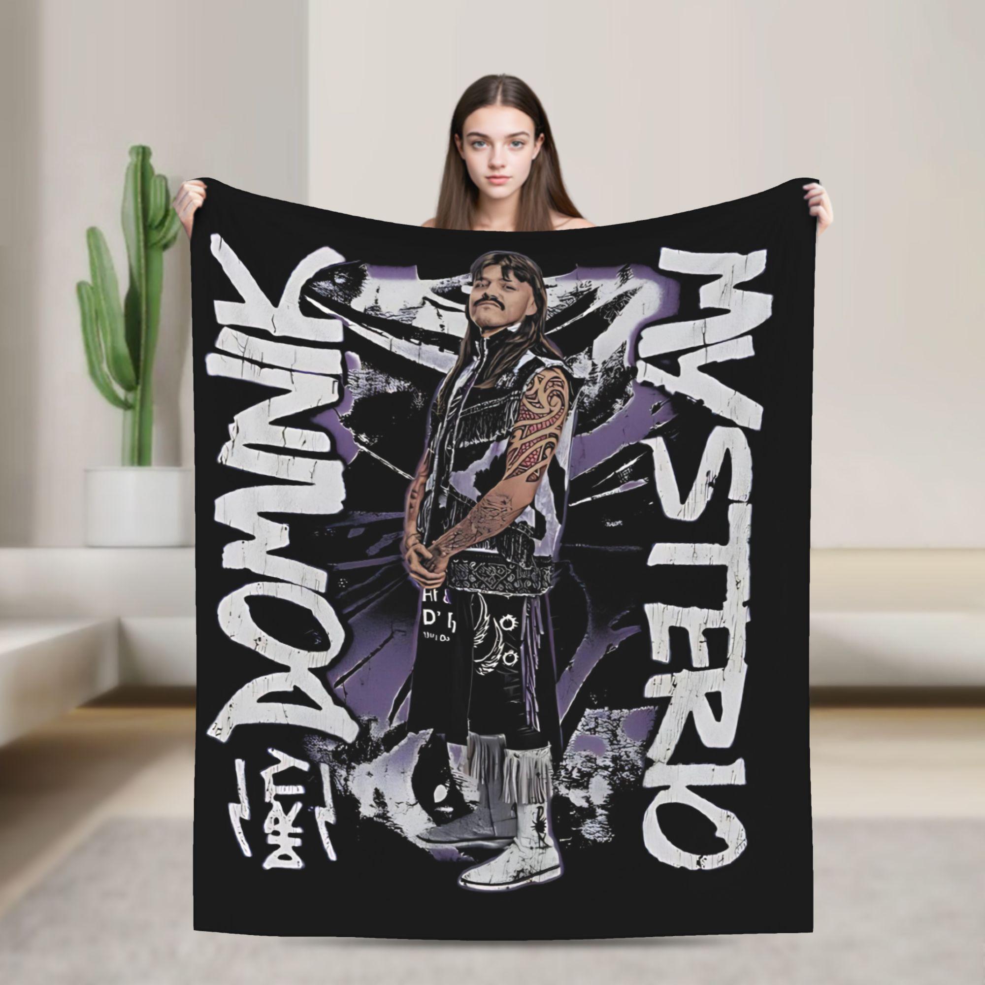 Super Soft Blanket Decorative Dominik Mysterio  Throw Blanket  Flannel Bedspread For Outdoor Print Sofa Bed Cover 30x40in