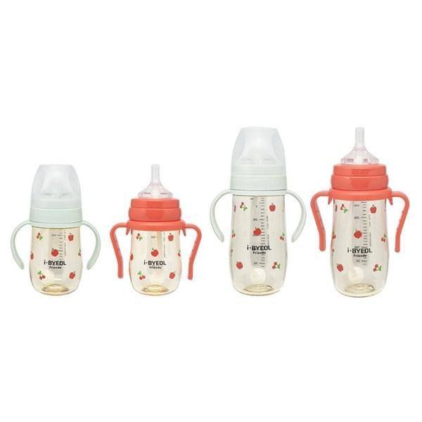 Ibyeol Friends Infant PPSU Apple Cherry Straw Cup 180ml, Red, 1 pc.