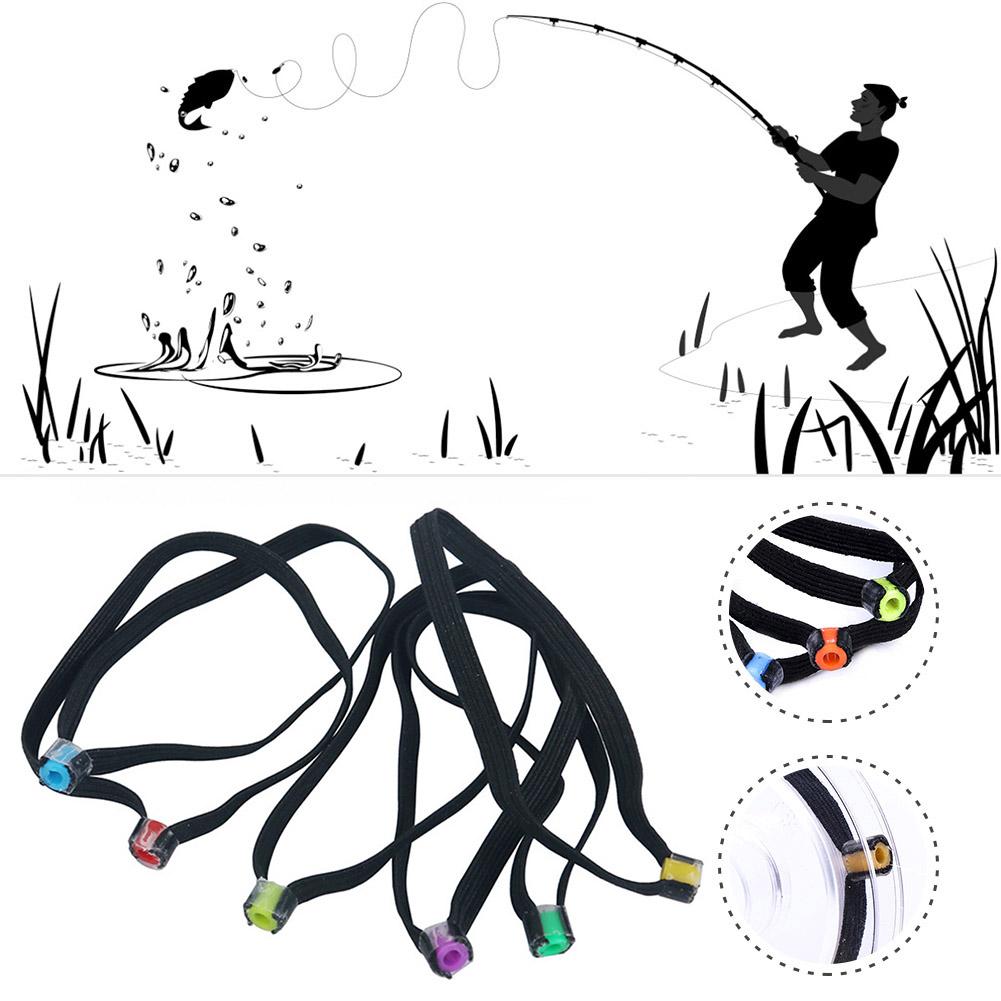 6pcs Tippet Spool Tender Nylon Fly Fishing Tippet Holder Elastic Leading Rope Replacement Tackle Tool Fishing Accessories