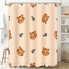 Animal Print Shower Curtain with Tiger Faces Modern Home Decor for Bathroom
