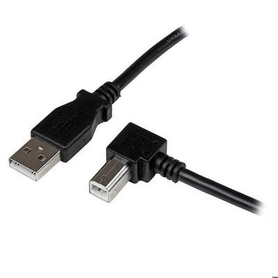 Kabel USB 2.0 - STARTECH - Typ A do Typ B - 2 m - Kątowy w lewo - Czarny