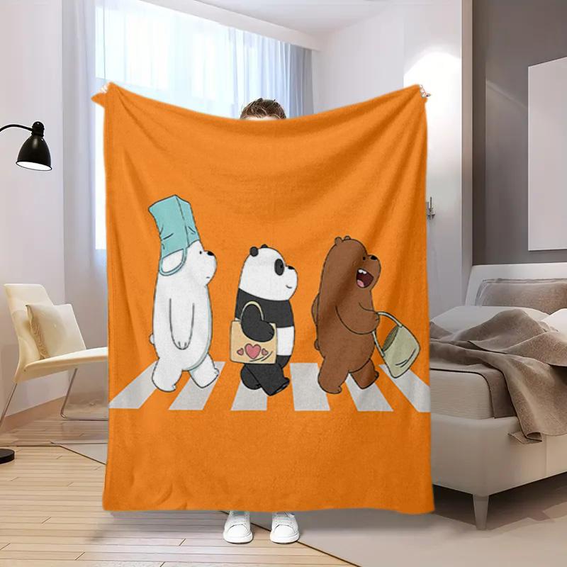 Cute Bear Blanket Suitable All Seasons Soft Comfortable Sofa Office Home Blanket Holiday Birthday Gift Blanket Soft And Comfortable