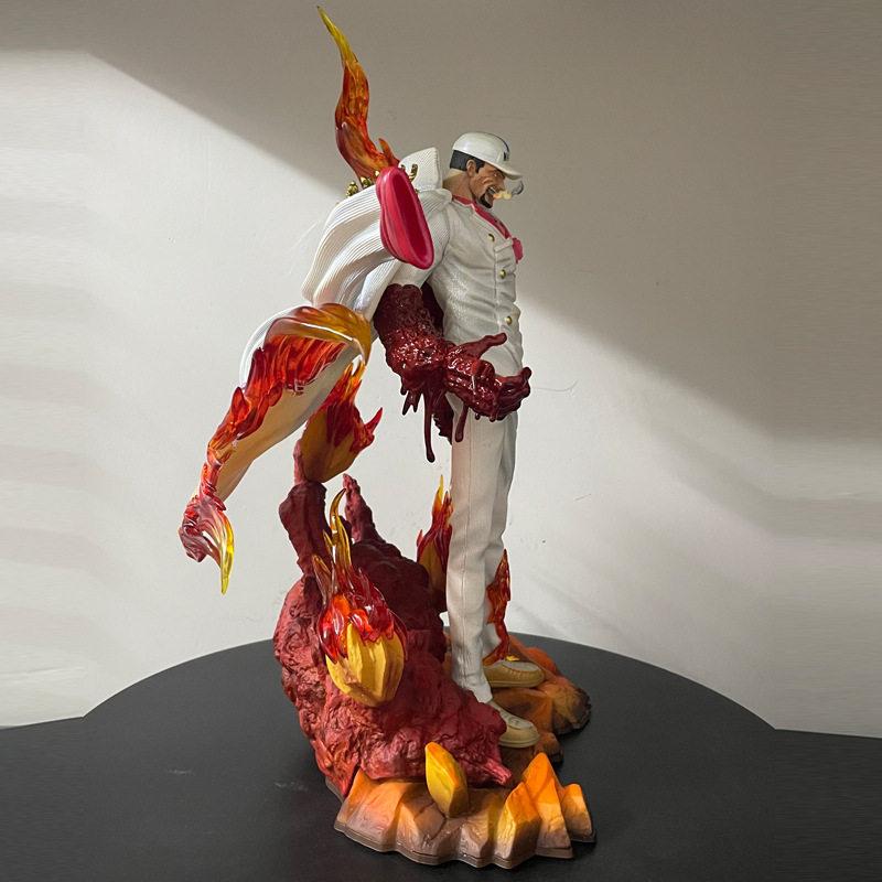 One Piece Akainu Figure 30Cm Luminous Marine Admiral Gk Statue Collectible Manga Model Ornament Birthday Gift For Anime Fans