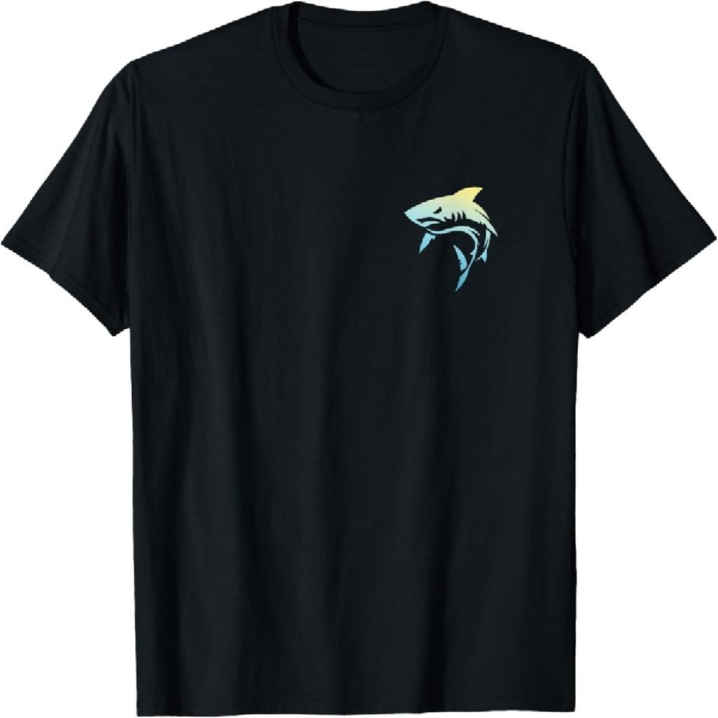 Front Back Cool Shark Lover Marine Biology Nautical Shark T-Shirt