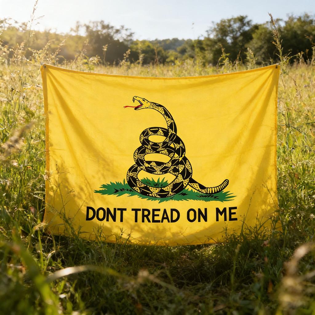 1Pc "Don'T Tread On Me" Snake Tapestry, Single-Sided Print, Ideal For Home Garden Room Decor, Parties & Holiday Seasonal Use