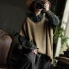 Retro Earth Yellow Wool Oversized Vest Sweater - Autumn Collection