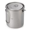 Ultraleichter 750ml Titan Topf Tragbarer Titan Wasserbecher Tasse mit Deckel und Klappgriff Outdoor Camping Kochen
