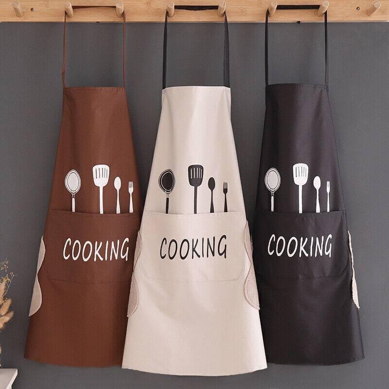 Waterproof Proof Oil Pvc Apron With Pocket Butcher Chefs Kitchen Cook Unisex Bbq