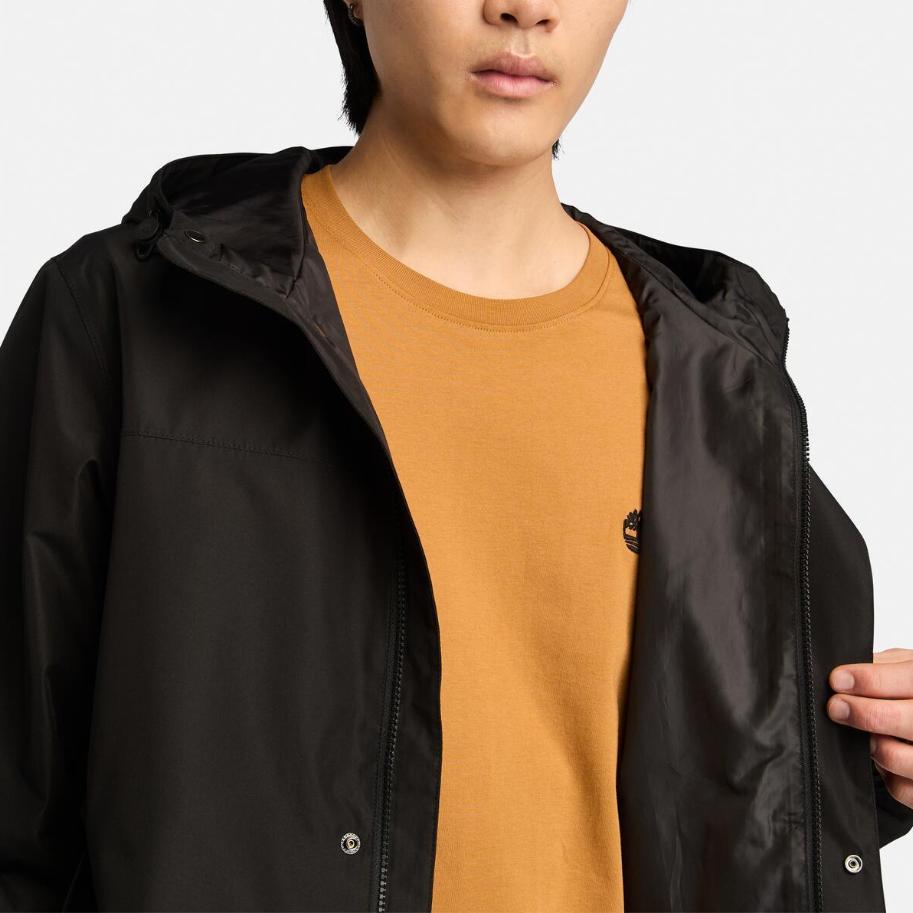 Timberland Waterproof Hooded Comfortable Fashion Windbreaker Men Jacket Black A44XJ-001