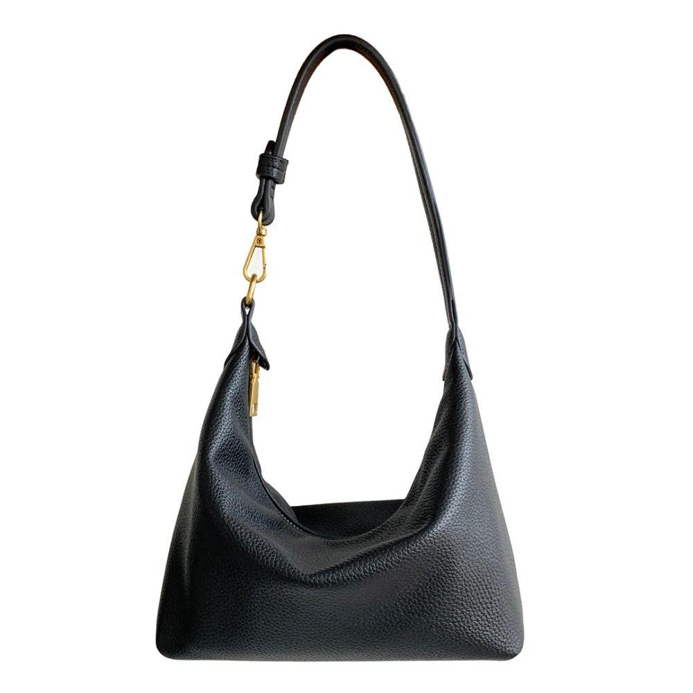 

Large Capacity Shoulder Bag Korean Style PU Dumpling Bag Ins French Style Handbag Office Worker коричневий