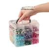 Drop-Resistant PP Bead Storage Box with Lid, Multifunctional Nine-Grid Organizer