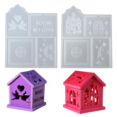 Modisches Haus, stabiles Silikon-Schlüsselanhänger-Form-Set, Bastelzubehör, Epoxidharz-Buchstabenanhänger zum Personalisieren von Schmuck