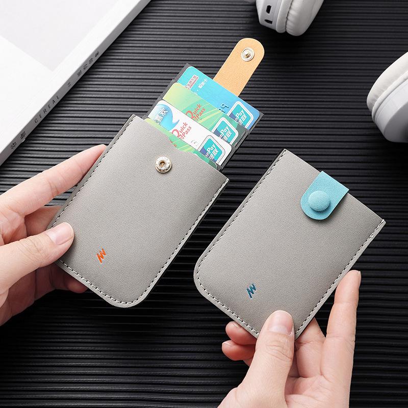 Slim Leather Card Holder Wallet – Compact, High-End, Large Capacity for Men & Women