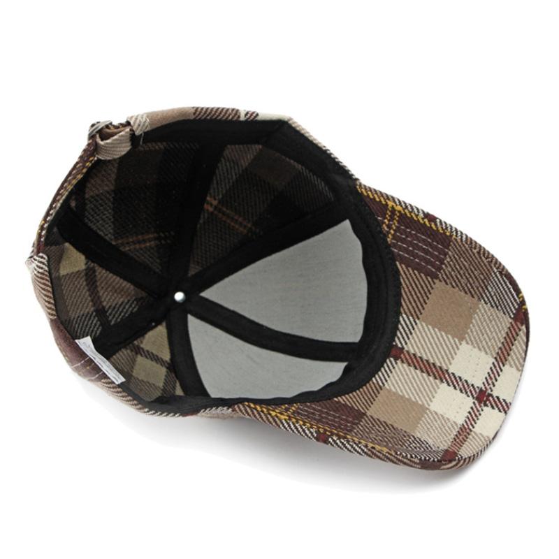 Color Block Plaid Pattern Baseball Cap, Sunscreen Snapback Outdoor Breathable Trucker Hat, Casual Dad Hat