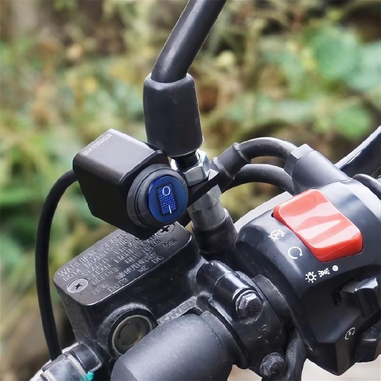 Motorbike Accessories Blue Light 2 Control Button Handlebar ON Off Switches Motorcycle Switches Waterproof for Headlight