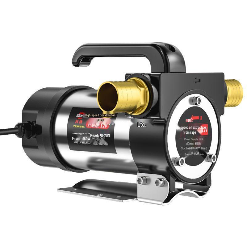 Pompa Elettrica Autoadescante Multi-Tensione per Olio e Acqua - Estrattore di Carburante Domestico a Doppio Uso