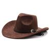 Suede Sunscreen Jazz Hat New Belt Riding Hat Prairie Western Cowboy Hat Tibetan Hat
