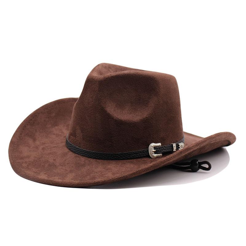 Suede Sunscreen Jazz Hat New Belt Riding Hat Prairie Western Cowboy Hat Tibetan Hat